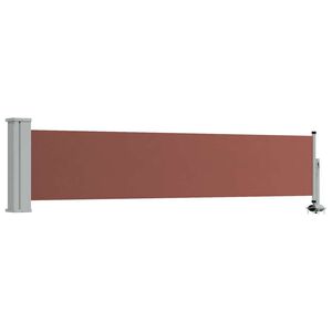 vidaXL Side Awning Brown and Grey