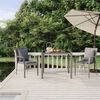 vidaXL Garden Dining Set Grey PE rattan, powder-coated steel, tempered glass
