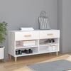 vidaXL Shoe Cabinet White Engineered wood Medium Shoe Cabinet