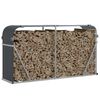 vidaXL Log Holder Anthracite 70.9"x17.7"x39.4" Galvanized Steel