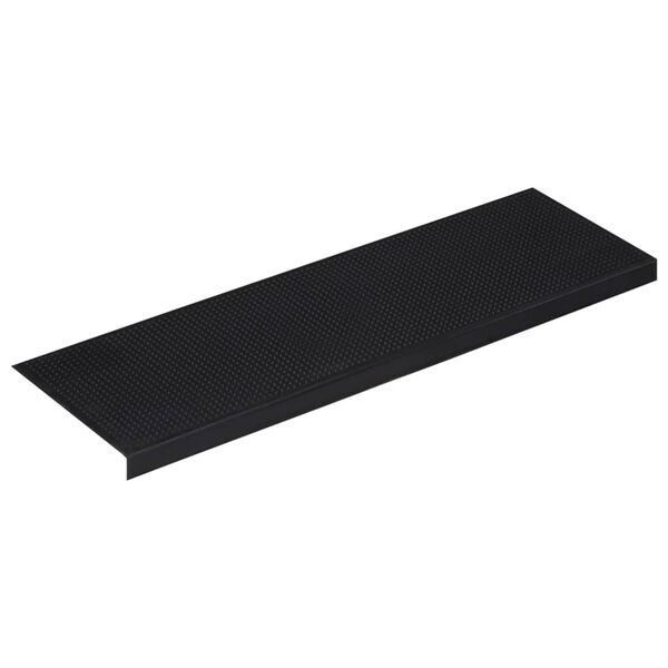 vidaXL Stair Tread Black Rubber 9.8 x 29.5 in Stair Tread Rectangular