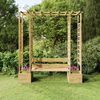 vidaXL Pergola Green Solid pine wood Large Decorative Inlays Pergola
