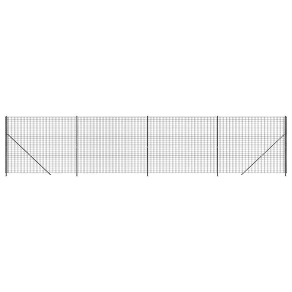 vidaXL Wire Mesh Fence with Flange Anthracite 5.2x32.8'