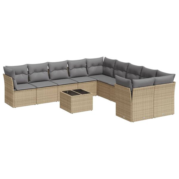 vidaXL Garden Sofa Set Beige