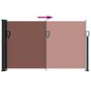 vidaXL Retractable Side Awning Brown Polyester, Steel, Aluminum