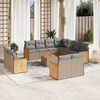 vidaXL Garden Sofa Set Beige, Light grey