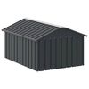 vidaXL Dog House Anthracite Galvanized Steel Large Durable Dog House
