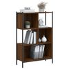 vidaXL Bookcase Brown Oak Engineered Wood 28x11x42 in Bookcase