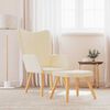 vidaXL Relaxing Chair With Stool Cream