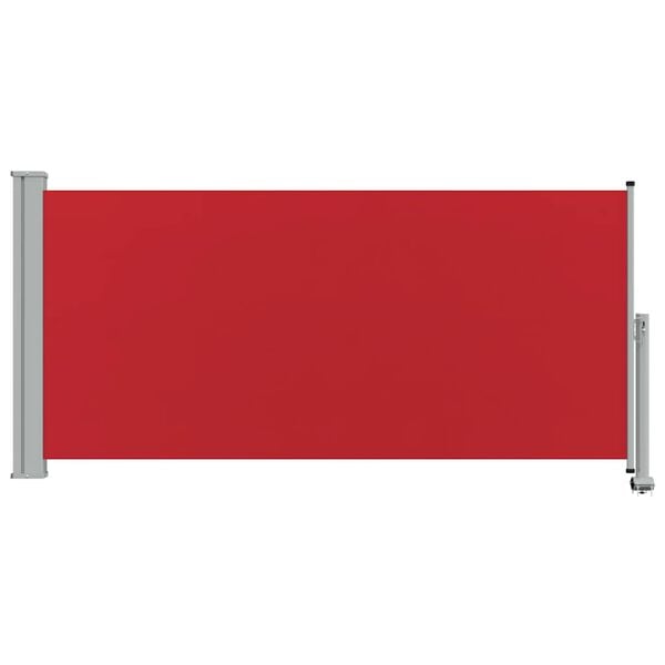 vidaXL Side Awning Red Polyester with PU coating 47.2 x 118.1 in