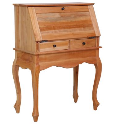 vidaXL Secretary Desk 30.7"x16.5"x40.6" Solid Mahogany Wood
