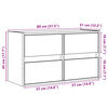 vidaXL TV Wall Cabinet White Engineered wood Medium TV Wall Cabinet