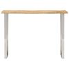 vidaXL Console Table Natural wood, Black legs