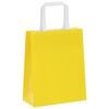 vidaXL Paper Bags 250 pcs with Handles Yellow 18x8x22 cm