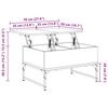 vidaXL Coffee Table Sonoma oak Engineered wood and metal