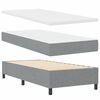 vidaXL LED Box Spring Bed Light Grey 31.50 x 78.74 in Fabric