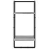 vidaXL Wall Shelf Set Set of 4 Grey Sonoma Engineered wood, metal