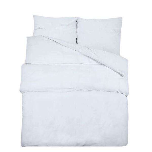 vidaXL Duvet Cover Set White 100% Cotton 61 x 87 in Duvet Cover