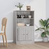 vidaXL Highboard Grey Sonoma Engineered Wood Medium Highboard