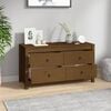 vidaXL Side Cabinet Honey brown Solid pine wood Medium Side Cabinet