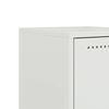 vidaXL Bedside Cabinet White Cold-rolled steel Medium Bedside Cabinet