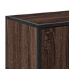 vidaXL TV Cabinet Brown Oak Engineered Wood, Metal Medium TV Cabinet