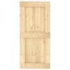 vidaXL Sliding Door with Hardware Set 37.4x82.7" Solid Wood Pine