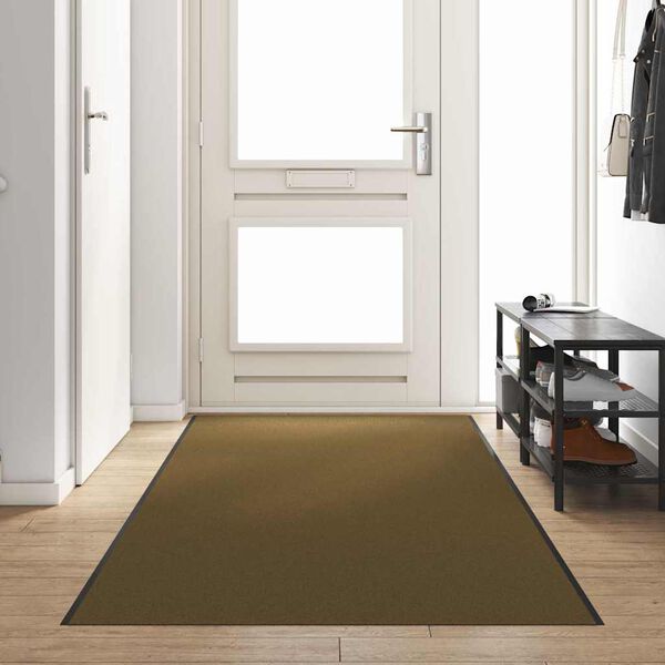 vidaXL Doormat Other Brown and Black 47.2" x 157.5" Polyamide and PVC