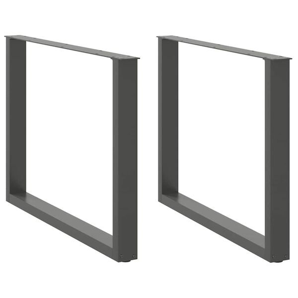 vidaXL Coffee Table Leg Set of 2 Anthracite Powder-Coated Steel Medium