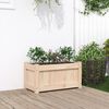 vidaXL Garden Planter Natural wood color Solid pine wood Medium