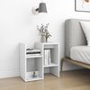 vidaXL Bedside Cabinet Set of 2 White Engineered Wood Bedside Cabinet