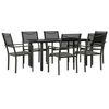 vidaXL Garden Dining Set Black and Anthracite