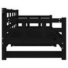 vidaXL Pull-out Day Bed Black Solid pine wood 2x