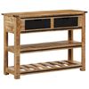 vidaXL Console Table Natural Mango Wood Solid Mango Wood Slim