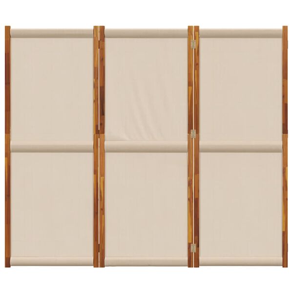 vidaXL 3-Panel Room Divider Taupe 82.7"x70.9"