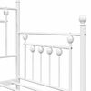 vidaXL Daybed Frame with Headboard White 31.5" x 78.7" Steel