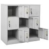 vidaXL Locker Cabinet Light grey Steel Medium Steel Locker Cabinet