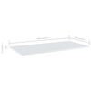 vidaXL Shelf Set of 4 High gloss white Engineered wood 39.4x19.7x0.6 in