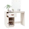 vidaXL Dressing Table White Solid Pine Wood Medium Dressing Table