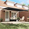 vidaXL Awning Retractable Black 177.17 x 137.80 x 64.96 in Polyester