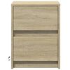 vidaXL Bedside Cabinet Set of 2 Sonoma oak Engineered wood Standard