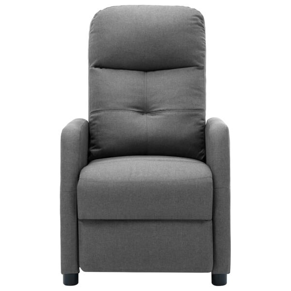 vidaXL Electric Massage Recliner Light Gray Fabric