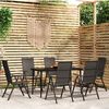 vidaXL Garden Dining Set Black