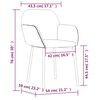 vidaXL Dining Chair Set of 2 Dark Grey Velvet, Metal, Plywood Standard