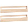 vidaXL Wall-mounted Shoe Rack Set of 2 Natural Wood Solid pine wood