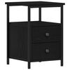 vidaXL Bedside Cabinets 2 pcs Black Oak 13.4"x 14"x 19.7" Engineered Wood