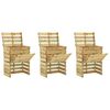 vidaXL Composter Set of 3 Green Treated Pinewood 31.5x19.7x39.4 in
