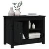 vidaXL TV Cabinet Black Solid pine wood Small TV Cabinet Rectangular