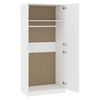 vidaXL Wardrobe White Engineered wood Compact Wardrobe Rectangular