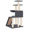 vidaXL Cat Tree Dark Grey Engineered wood, plush, sisal Cat Tree Other